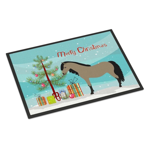 Carolines Treasures Welsh Pony Horse Christmas Indoor or Outdoor Mat, 24 x 36 in. - BB9277JMAT