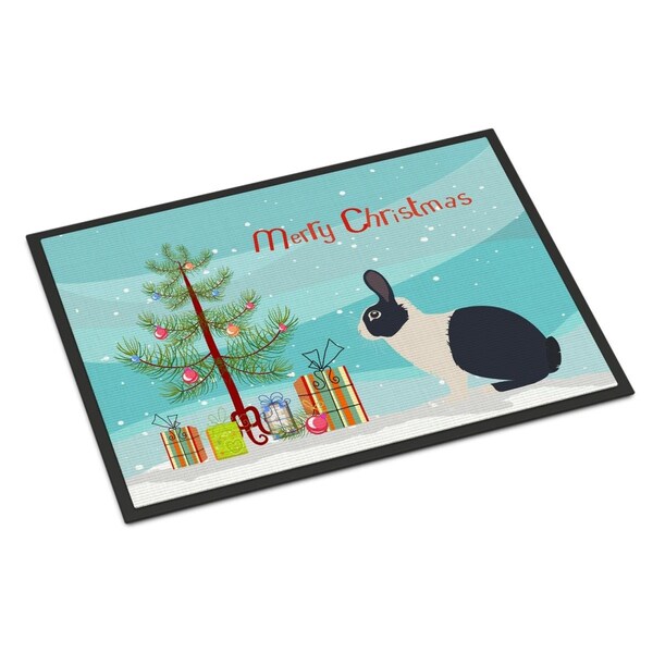 Carolines Treasures Dutch Rabbit Christmas Indoor or Outdoor Mat - 24 x 36 in. - BB9325JMAT