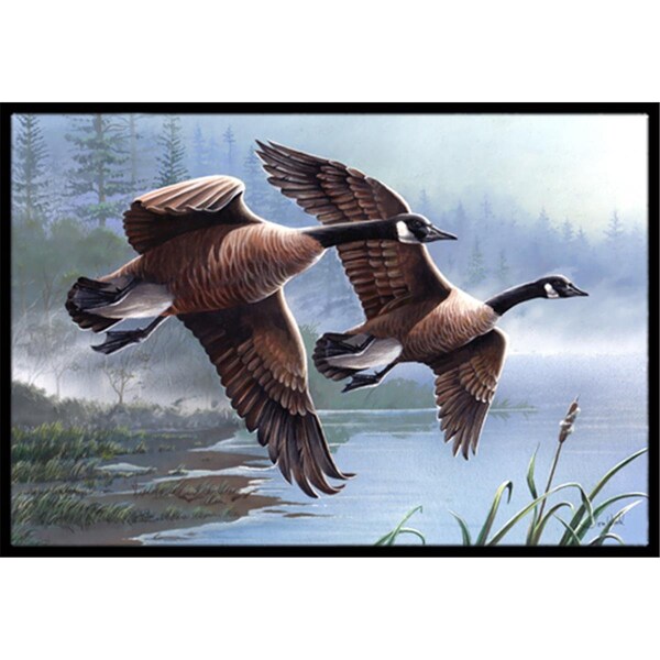 Carolines Treasures Geese On The Wing Indoor and Outdoor Mat- 18 x 27 in. - PTW2054MAT