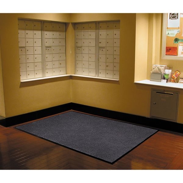 Notrax Entrance Mat, Polypropylene, 3/8 in Thick, Charcoal, 4 ft W x 6 ft L - 131S0046CH