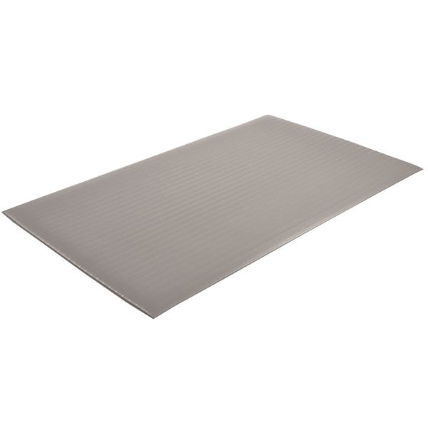 Notrax Antifatigue Mat, 30 ft. L x 3 ft. W, 5/8" Thickness, Closed Cell PVC Foam, Corrugated, Gray - 410R0536GY