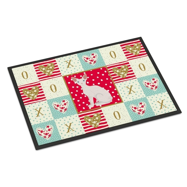 Carolines Treasures 24 x 36 in. Sphynx Cat Love Indoor or Outdoor Mat - CK5794JMAT