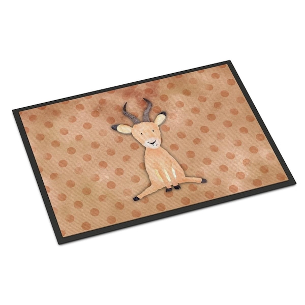 Carolines Treasures 24 x 36 in. Polkadot Antelope Watercolor Indoor or Outdoor Mat - BB7391JMAT