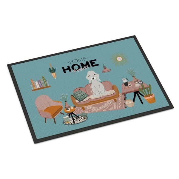 Carolines Treasures 24 x 36 in. Blue Bedlington Terrier Sweet Home Indoor or Outdoor Mat - CK7935JMAT