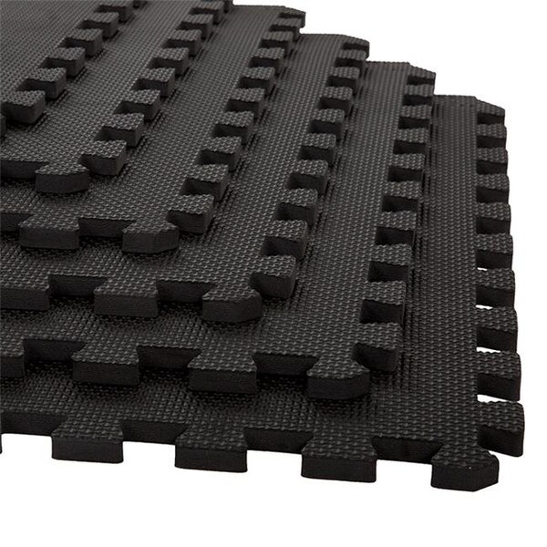Stalwart Stalwart 75-ST6001 24 x 24 x 0.50 in. Interlocking EVA Foam Padding Foam Mat Floor Tiles; Black - Pack of 6 - 75-ST6001