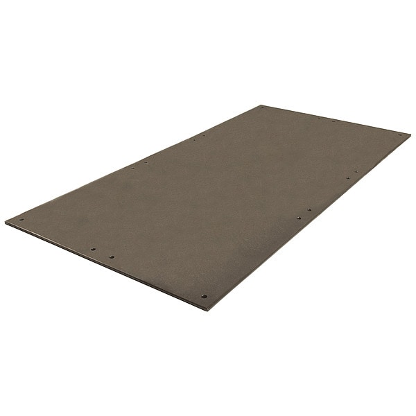 Checkers Ground Protection Mat, 18/25 in Thickness, High Density Polyethylene, Black - AM48S1