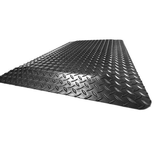 Rhino Mats Antifatigue Mat, 96 in L x 36 in W, 9/16 in Thickness, Vinyl, Black - DV-3696-B916