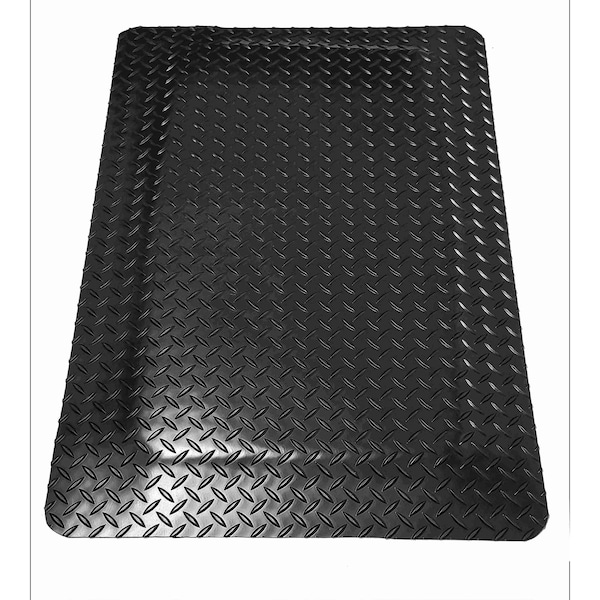 Rhino Mats Antifatigue Mat, 96 in L x 36 in W, 9/16 in Thickness, Vinyl, Black - DV-3696-B916