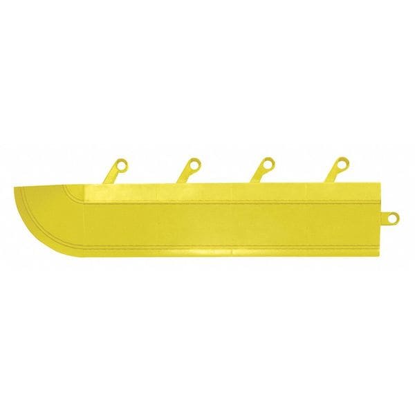 Wearwell Ramp Edge with Corner, PVC, 3 in W x 15 in L, 5/8 in Thick, 4 PK - 540