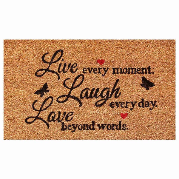 Calloway Mills Entrance Mat, Coir, Natural, Black, Red - 100471729