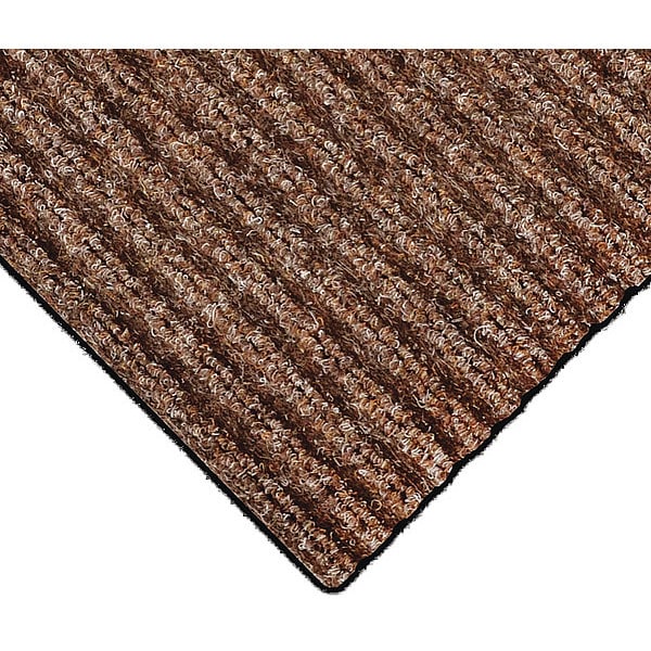 Zoro Select Entrance Mat, Polypropylene, 3/8 in Thick, Brown, 6 ft W x 60 ft L - 36EC52