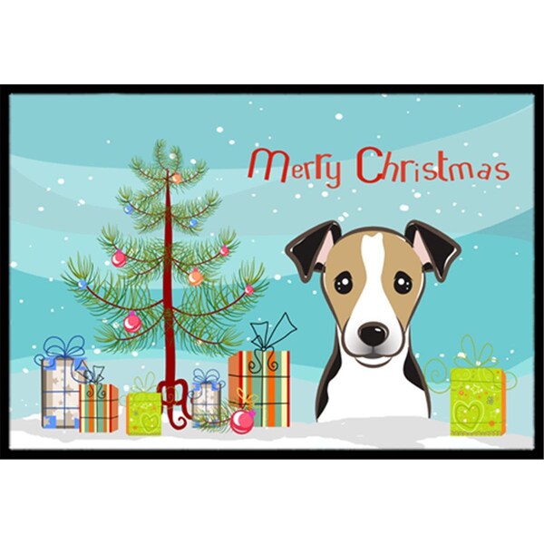 Carolines Treasures Christmas Tree and Jack Russell Terrier Indoor or Outdoor Mat- 24 x 36 - BB1633JMAT
