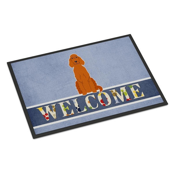 Carolines Treasures 18 x 27 in. Irish Setter Welcome Indoor or Outdoor Mat - BB5645MAT