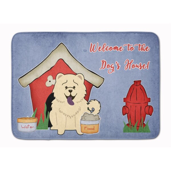 Carolines Treasures Dog House Collection Chow Chow White Machine Washable Memory Foam Mat - BB2894RUG
