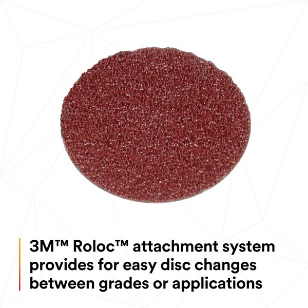 3M Cubitron 3M II Roloc Fibre Disc, 36+, TR+, Red, 2 in, Die R200P, 1000PK - 982C