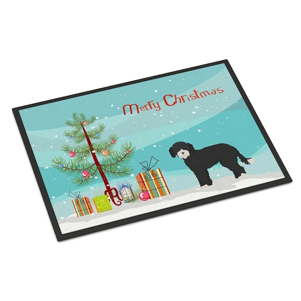 Carolines Treasures 18 x 27 in. Whoodle No.2 Christmas Tree Indoor or Outdoor Mat - CK3881MAT