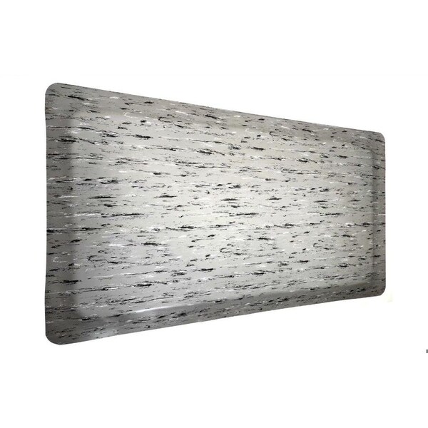 Rhino Mats Antifatigue Mat, 8 ft L x 3 ft W, 7/8 in Thickness, Vinyl, Gray - TT-3696G-78