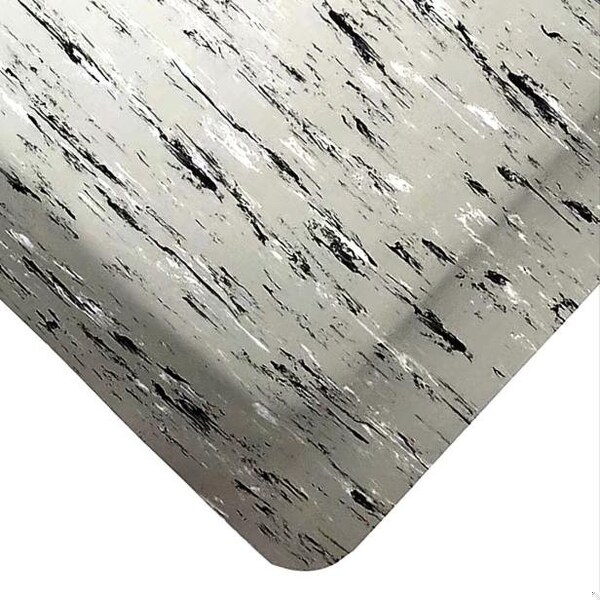 Rhino Mats Antifatigue Mat, 8 ft L x 3 ft W, 7/8 in Thickness, Vinyl, Gray - TT-3696G-78