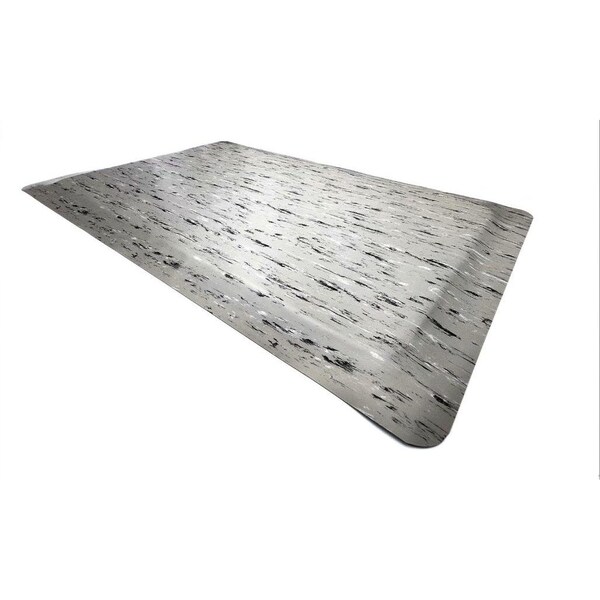 Rhino Mats Antifatigue Mat, 8 ft L x 3 ft W, 7/8 in Thickness, Vinyl, Gray - TT-3696G-78