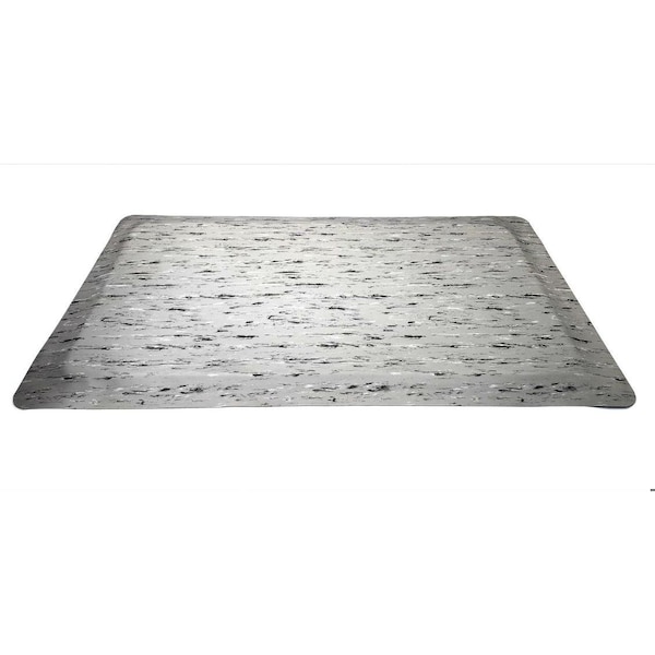 Rhino Mats Antifatigue Mat, 8 ft L x 3 ft W, 7/8 in Thickness, Vinyl, Gray - TT-3696G-78