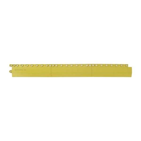 Wearwell Antifatigue Mat, 36 in L x 3 in W, 5/8" Thickness, Nitrile Rubber, Yellow - 578.EDGINGFNBRYL