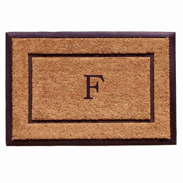 Calloway Mills Monogram Door Mat, Black, Natural, 18 in W x 30 in L - 101631830F