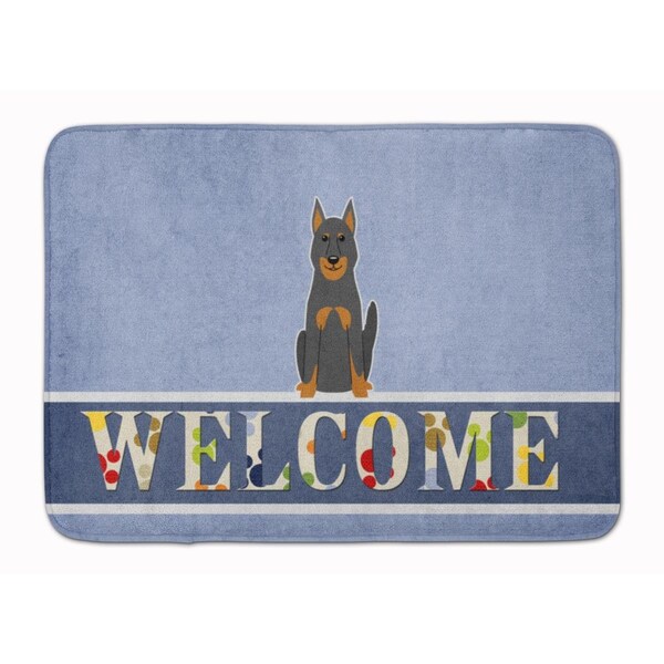Carolines Treasures Beauce Shepherd Dog Welcome Machine Washable Memory Foam Mat - BB5661RUG