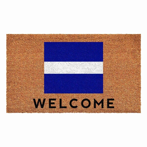 Calloway Mills Personalized Door Mat, Blue, White, Black, Natural, 24 in W x 36 in L - 108122436J