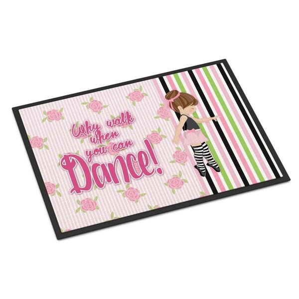 Carolines Treasures 24 x 36 in. Ballet Dance Stripes Brunette Indoor or Outdoor Mat - BB5401JMAT