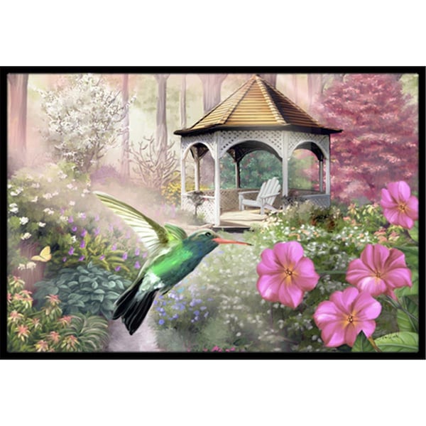 Carolines Treasures Garden Gazebo Hummingbird Indoor and Outdoor Mat- 24 x 36 in. - PTW2052JMAT