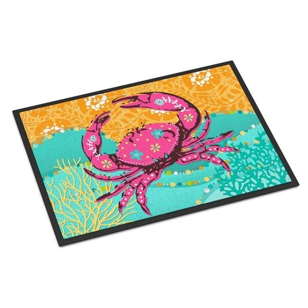 Carolines Treasures Carolines Treasures VHA3028JMAT 24 x 36 in. Coastal Pink Crab Indoor or Outdoor Mat - VHA3028JMAT