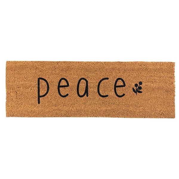 Wall-To-Wall 30 x 10 in. Santa Barbra Design Studio Coir Door Mat - Peace - WA3435167