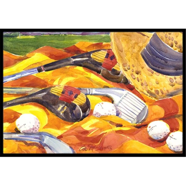 Beyondbasketball Golf Clubs Golfer Indoor Or Outdoor Mat - 18 x 27 in. - BE2844725