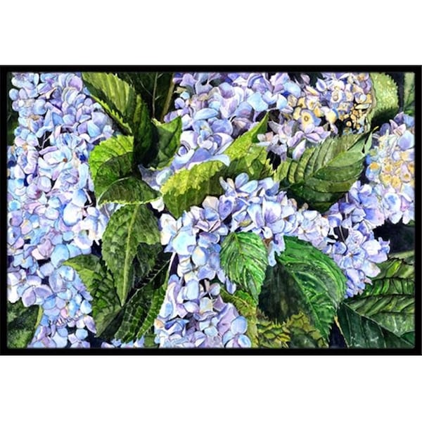 Carolines Treasures Carolines Treasures 8730MAT 18 x 27 in. Hydrangea Indoor Or Outdoor Mat - 8730MAT