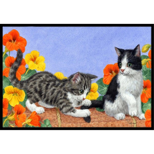 Carolines Treasures Kittens on Wall Indoor or Outdoor Mat, 24 x 36 - CA78447