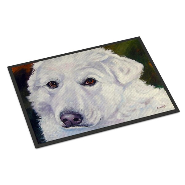 Carolines Treasures 18 x 27 in. Great Pyrenees Contemplation Indoor or Outdoor Mat - 7418MAT