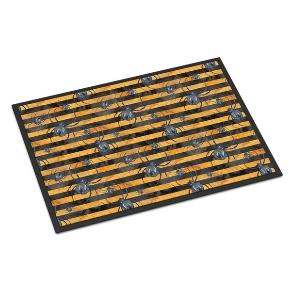 Carolines Treasures Watecolor Halloween Spiders Indoor or Outdoor Mat, 18 x 27 in. - BB7526MAT