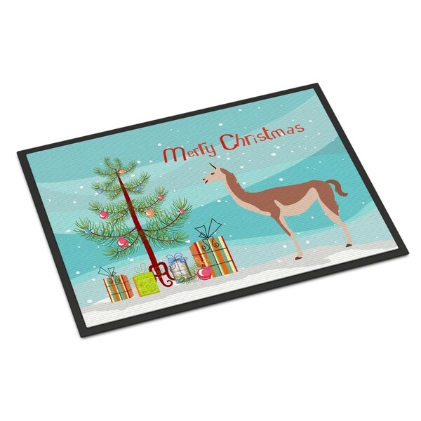 Carolines Treasures Guanaco Christmas Indoor or Outdoor Mat - 18 x 27 in. - BB9288MAT