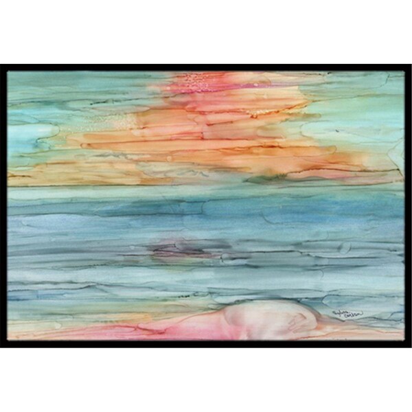 Carolines Treasures Abstract Rainbow Indoor or Outdoor Mat, 18 x 27 in. - CA79145