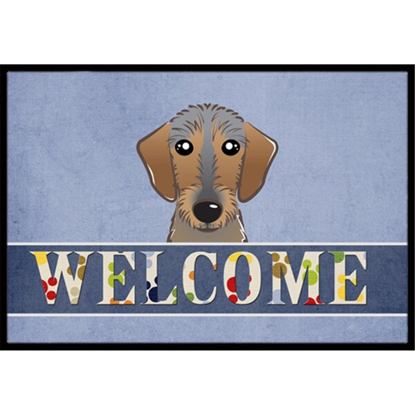 Carolines Treasures Wirehaired Dachshund Welcome Indoor and Outdoor Mat- 18 x 27 in. - BB1419MAT