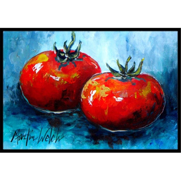 Carolines Treasures Vegetables - Tomatoes Red Toes Indoor Or Outdoor Doormat- 24 x 36 in. - MW1088JMAT