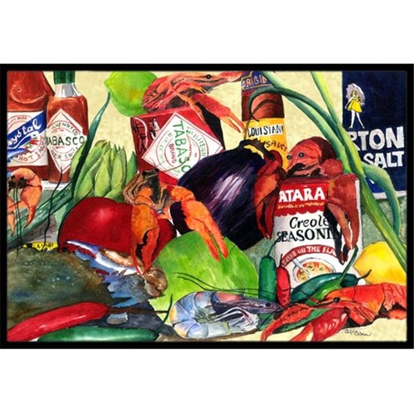 Carolines Treasures Carolines Treasures 1020MAT Spices and Crawfish Indoor Or Outdoor Mat - 18 x 27 in. - 1020MAT