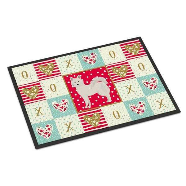 Carolines Treasures 18 x 27 in. Danish Spitz Love Indoor or Outdoor Mat - CK5826MAT