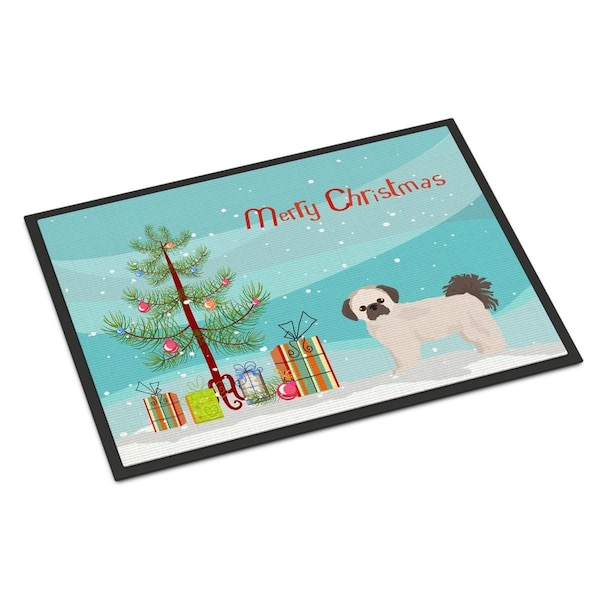 Carolines Treasures 24 x 36 in. Pekeapoo Christmas Tree Indoor or Outdoor Mat - CK3857JMAT