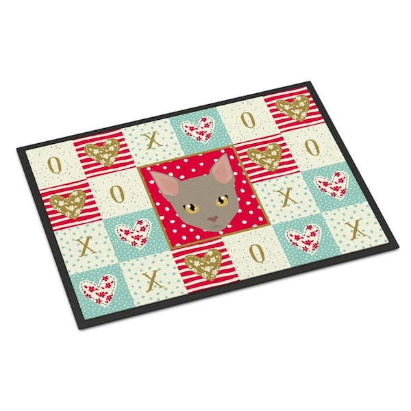 Carolines Treasures 24 x 36 in. Malayan Cat Love Indoor or Outdoor Mat - CK5130JMAT