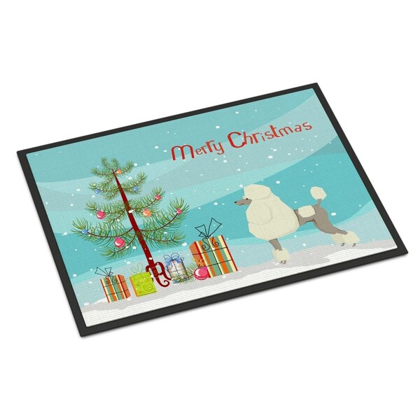 Carolines Treasures 24 x 36 in. Poodle Christmas Tree Indoor or Outdoor Mat - CK3556JMAT