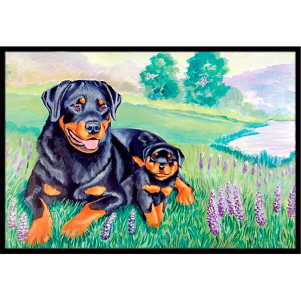 Jensendistributionservices 18 x 27 in. Rottweiler Indoor Outdoor Mat - MI2556867