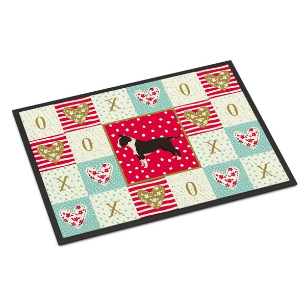 Carolines Treasures 24 x 36 in. American Staffordshire Terrier Love Indoor or Outdoor Mat - CK5905JMAT