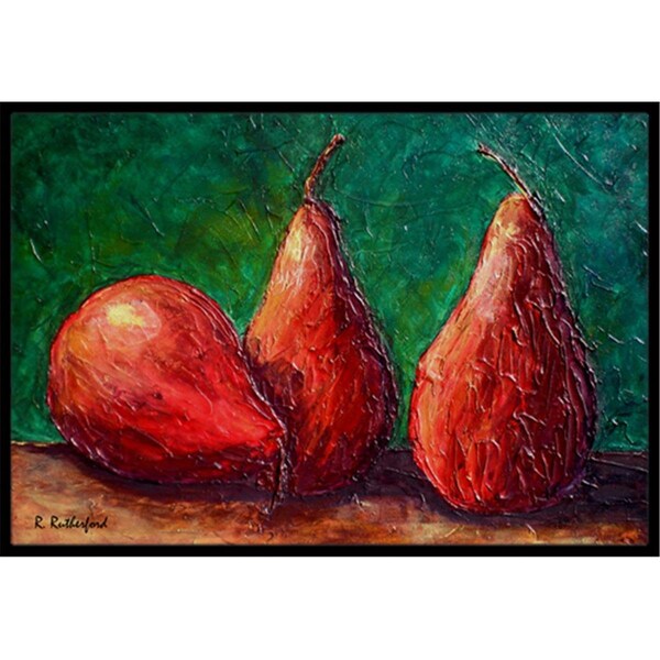 Carolines Treasures Pears Indoor Or Outdoor Doormat - 18 x 27 in. - RDR2008MAT