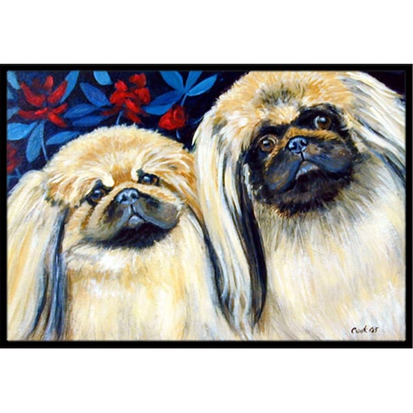Carolines Treasures What a pair of Pekingese Indoor Or Outdoor Doormat - 24 x 36 in. - 7193JMAT